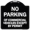 Signmission No Parking of Commercial Vehicles Except by Permit Heavy-Gauge Alum, 18" L, 18" H, BW-1818-23701 A-DES-BW-1818-23701 - alternate 1